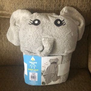 Lightening Bug hooded towel gray elephant
